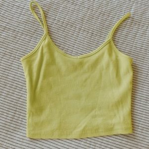 Neon green shein cropped tank